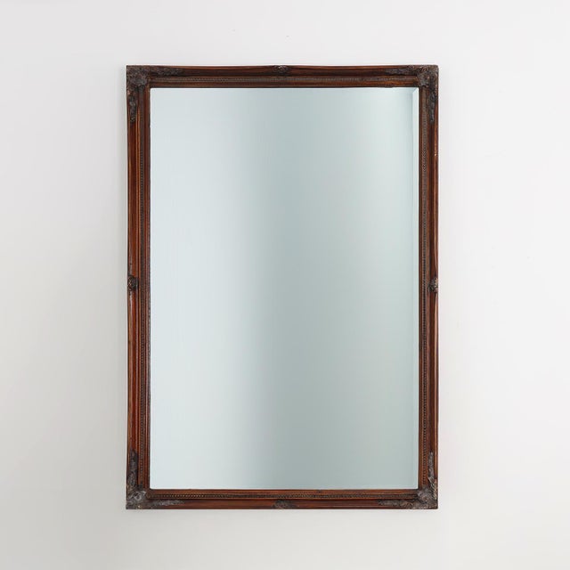 Antique Facet-Cut Mirror with Carved Wood Frame, France, 1850s For Sale - Image 12 of 12