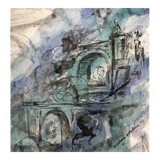1947 William Palmer Modern Watercolor For Sale