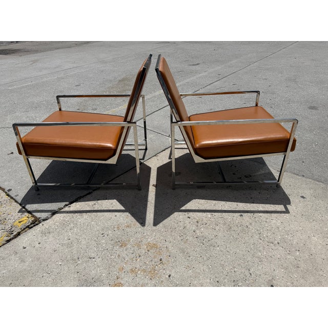 1980s Sleek Modern Lounge Chairs For Sale - Image 4 of 11