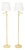 Modern Polished Brass Adjustable Floor Lamps, Pair For Sale
