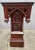 Pair Antique French Victorian Carved Gothic Revival Pedestal Tables For Sale - Image 11 of 12