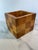 Mid-Century Modern 20th C. Mid-Century Modern Handcrafted Checkerboard Inlay Mixed Wood Cube Pen Holder or Planter For Sale - Image 3 of 8