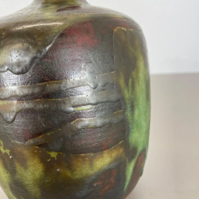 XXL German Ceramic Studio Pottery Vase from Gerhard Liebenthron, 1960s For Sale - Image 10 of 18