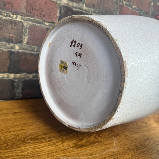 White Giant Mid-Century Modern Raymor Italian Floor Vase For Sale - Image 8 of 12