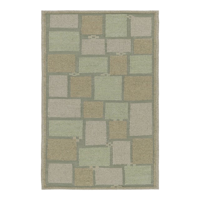 Contemporary Scandinavian Style Flatweave Wool Rug, by Rug & Kilim, India For Sale