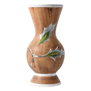 Wood Pattern Italian Vase from Fiamma, 1960s For Sale