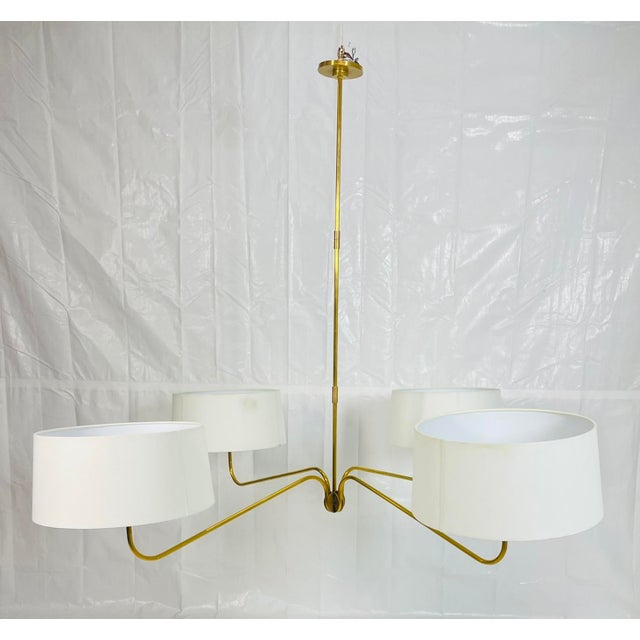 Contemporary Contemporary Visual Comfort Thomas O’Brien “Canto Grande” 4-Arm Chandelier For Sale - Image 3 of 17