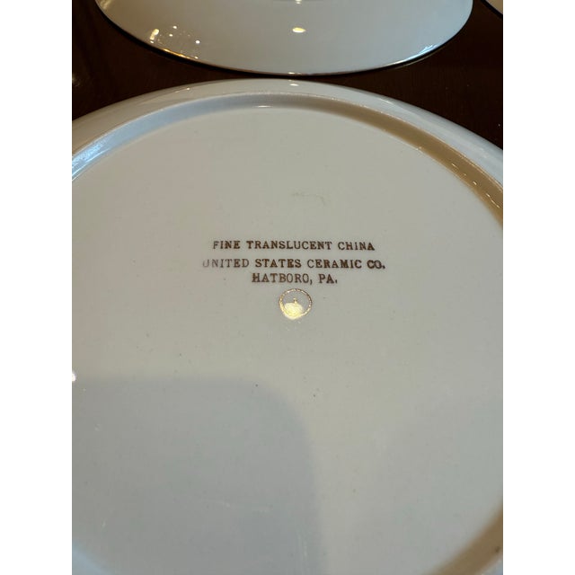 Mid 20th Century United States Ceramic Co. Plates - Set of 4 For Sale - Image 9 of 12