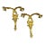 Pair French Art Nouveau Dore' Bronze Sconces Ca. 1900 For Sale