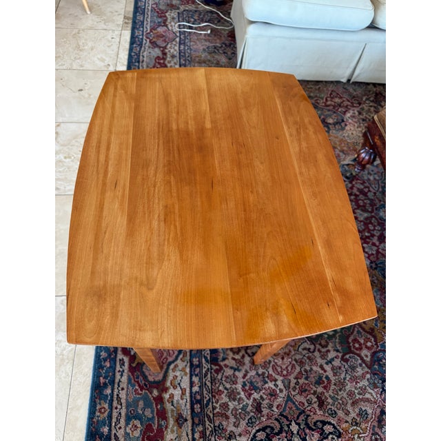 Pair of Cherry Wood Side Tables For Sale - Image 4 of 12