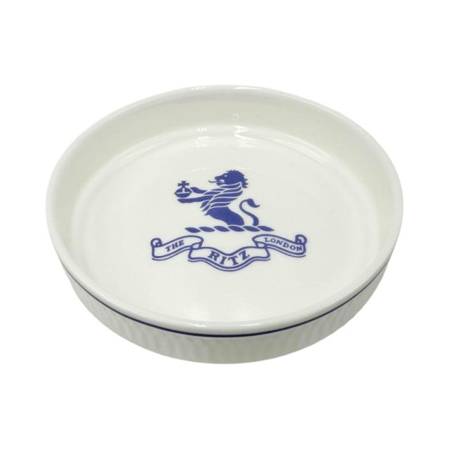 White Vintage the Ritz London Hotel Porcelain Coaster Ashtray For Sale - Image 8 of 10