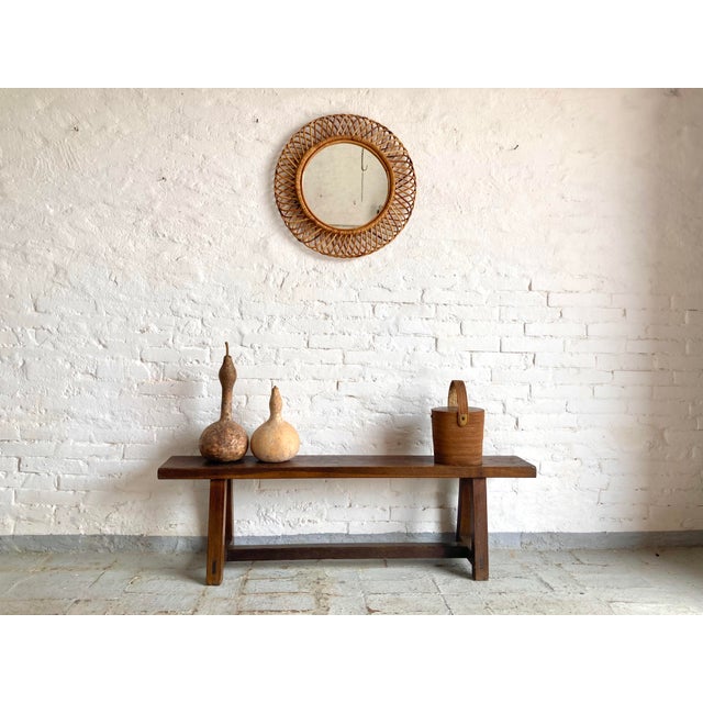 Wicker Mirror attributed to Franco Albini, 1960s For Sale - Image 9 of 9