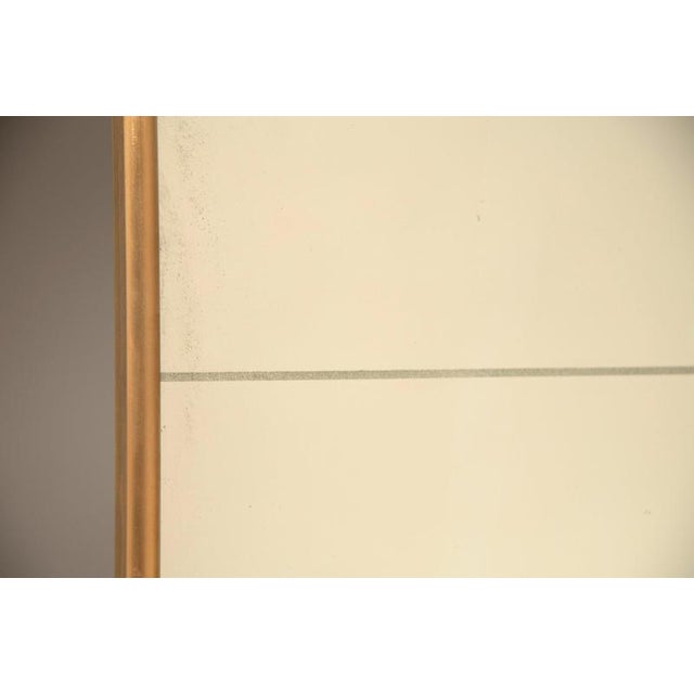 Decorative Mirror with Silk-Screened Designs and Brass Frame, 1940s For Sale - Image 10 of 12