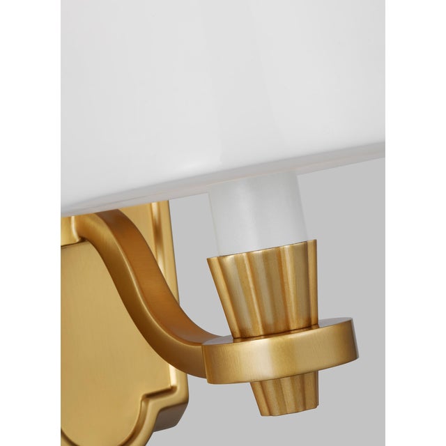 Metal Alexa Hampton by Visual Comfort Studio Paisley Small Vanity, Burnished Brass For Sale - Image 7 of 9