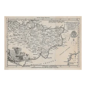 Antique Kent English Map by Thomas Kitchin