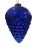 Large Vintage Cobalt Blue Glass Kugel Style Ornament With Brass Cap For Sale - Image 11 of 12