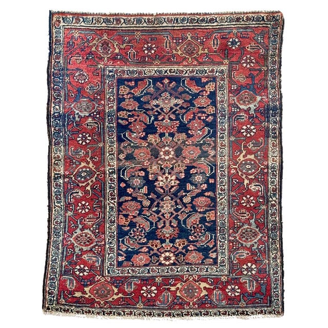 Textile 1930s Water Garden with Gorgeous Abrash Iconic Palette Rug 3.8 x 4.7 For Sale - Image 7 of 10