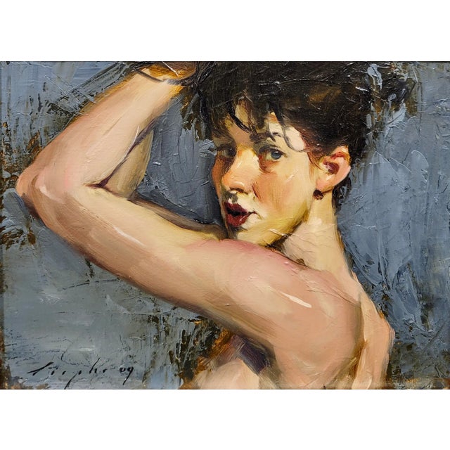Malcolm Liepke -Young Girl Feeling Sexy -Oil Painting For Sale - Image 4 of 8