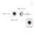 Heart-Cut Ruby & Diamond Floral Halo Stud Earrings in 14k White Gold- A Pair For Sale - Image 10 of 14