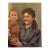 Italian Mid-Century 1940s Signed Oil Portrait of a Mother and Child For Sale