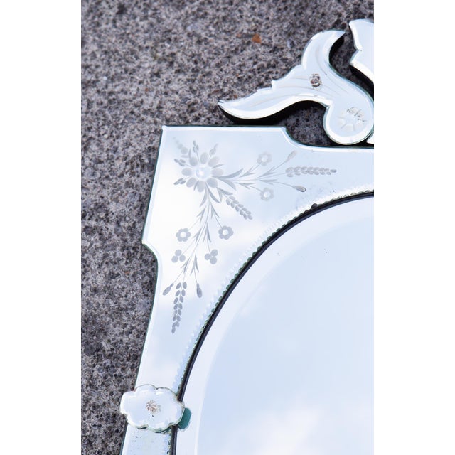 Vintage Venetian Style Mirror in Beveled Glass For Sale - Image 8 of 10
