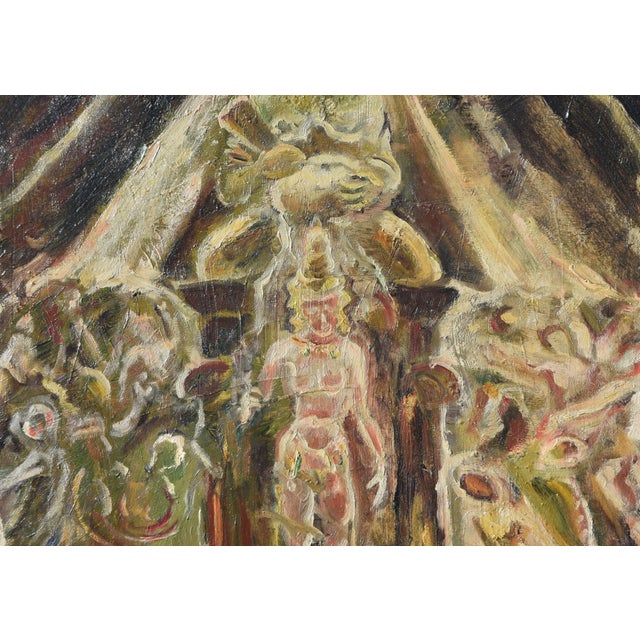 Hans Gerson, Asian Scene, 1920, Oil on Canvas For Sale - Image 4 of 13