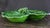 1960s Inarco E2603 Green Majolica-Style Fruit and Leaf Divided Serving Platter For Sale - Image 4 of 16