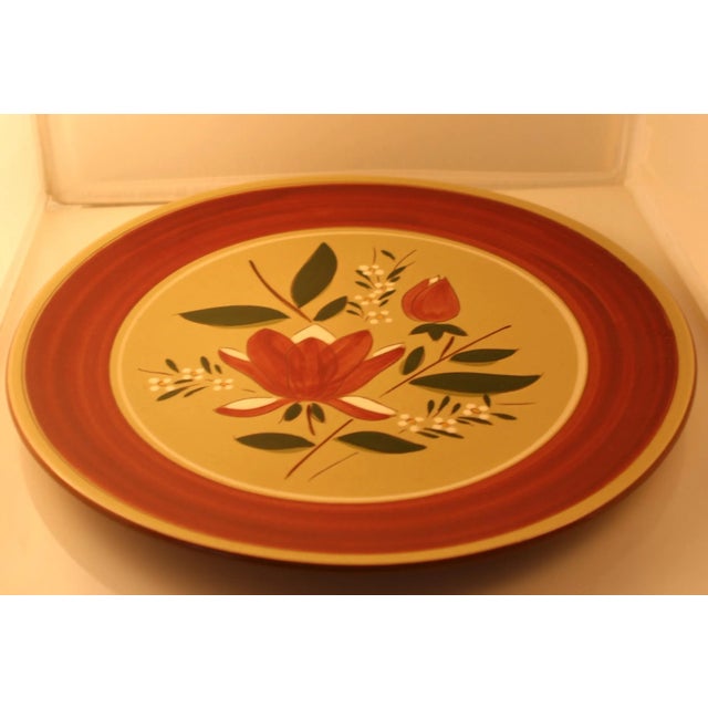 Vintage Stangl Magnolia Large Round Serving Platter or Chop Plate The Stangl Magnolia pattern was designed by Kay Hackett...