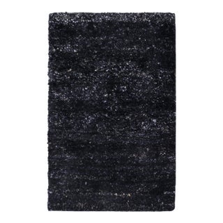 Rug & Kilim's Modern Textural Rug in Midnight Blue With Tonal Design For Sale