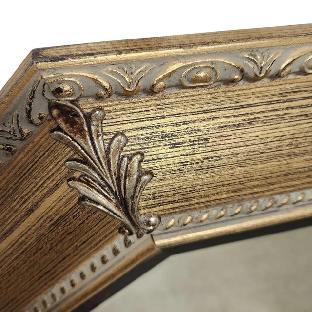 Wood Vintage La Barge Octagonal Gilt Beaded Wall Mirror — Entrée Collection, Made in Italy For Sale - Image 7 of 14