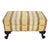 Upholstered Footstool With Carved Mahogany Cabriole Legs C1920 For Sale - Image 9 of 10