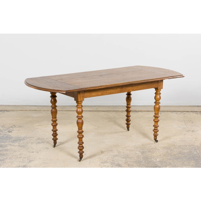 Antique French Country Oak Farm Table, Provence, Late 19th Century For Sale - Image 9 of 18