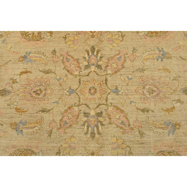 2020s Ziegler Rug 9'1'' X 11'11'' Beige Wool Traditional Hand-Knotted Oriental Carpet For Sale - Image 5 of 12