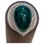 55 Carat Pear Shape Emerald Cabochon & 5.5 Ct Diamond Ring /Pendant 14 Kt Gold For Sale - Image 18 of 18