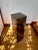 Stunning vintage black lucite pedestal - likely from 1970s. Lucite is slightly transparent allowing light to flow through...