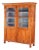 German Biedermeier Walnut Double Door Bookcase, 1830s For Sale