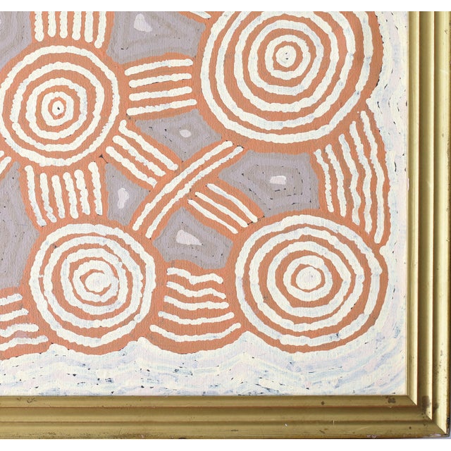 Late 20th Century Attributed to Ronnie Tjampitjinpa Aboriginal Acrylic on Linen For Sale - Image 4 of 7