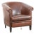 Club Chair in Cognac-Colored Cowhide Leather For Sale