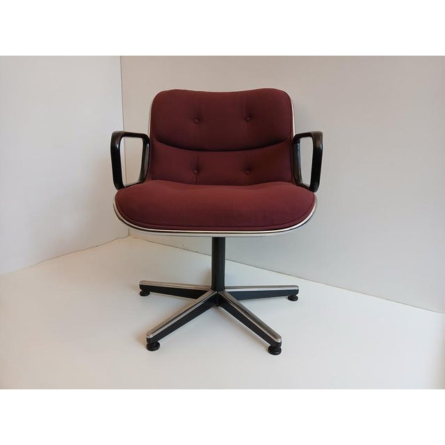 Charles Pollock's 1963 Executive Chair features what he called "edge technology": the use of a single aluminum band along...