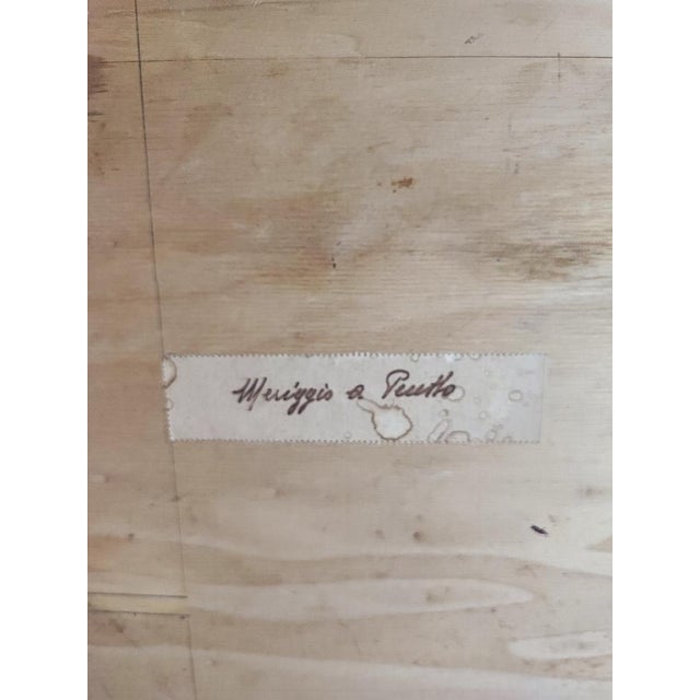 E. Mariola, Payasage de montagne et chalets, 1942, Oil on Wood, Framed For Sale - Image 10 of 12