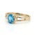 Dive into the vivid, electrifying depth of this spectacular three-stone statement ring, seamlessly pairing striking color...