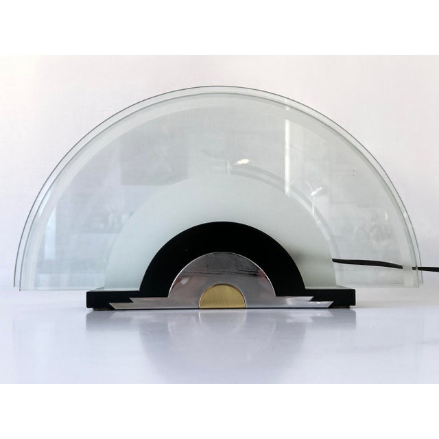 Postmodern Rising Sun Table Lamp from Metalarte, Spain, 1980s For Sale - Image 11 of 18