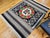 Vintage Mexican Serape Kilim Rug, Flat-Woven Medallion Pattern, Gray & Black, 5x7 For Sale - Image 12 of 14