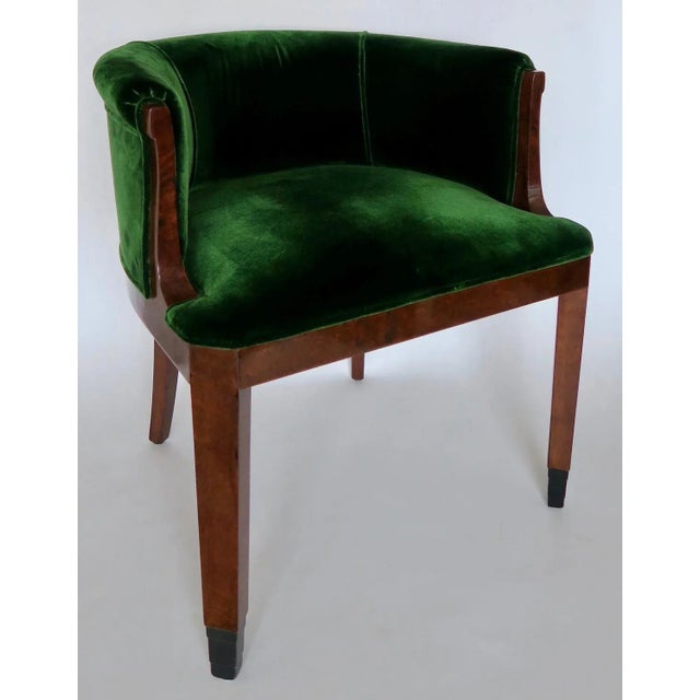 Vintage Art Deco Corbeille Seat in Thuja and Black Lacquered Details, 1932 For Sale - Image 6 of 6