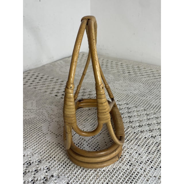 Rattan and Wicker Bottle Holders, 1960s, Set of 2 For Sale - Image 6 of 15