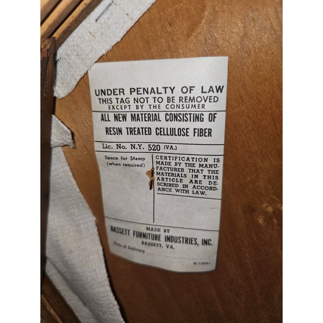 Wood 1950s Bassett Furniture Lyre-Back Armchair For Sale - Image 7 of 7