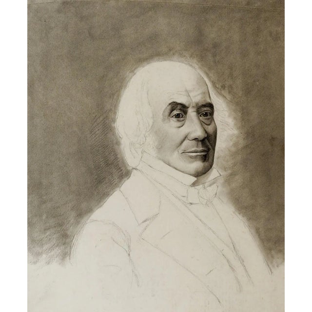 English Antique Portrait Drawing For Sale - Image 3 of 3