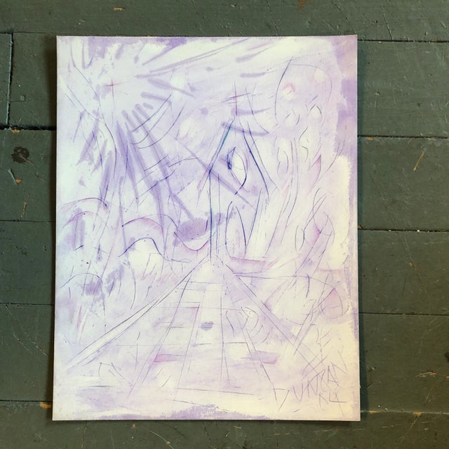 2000 - 2009 Original Peter Duncan Abstract Encaustic/Drawing Signed For Sale - Image 5 of 5