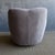 Mid Century Style Swivel Chair in Ecorcé Stone Washed Linen For Sale In Los Angeles - Image 6 of 10