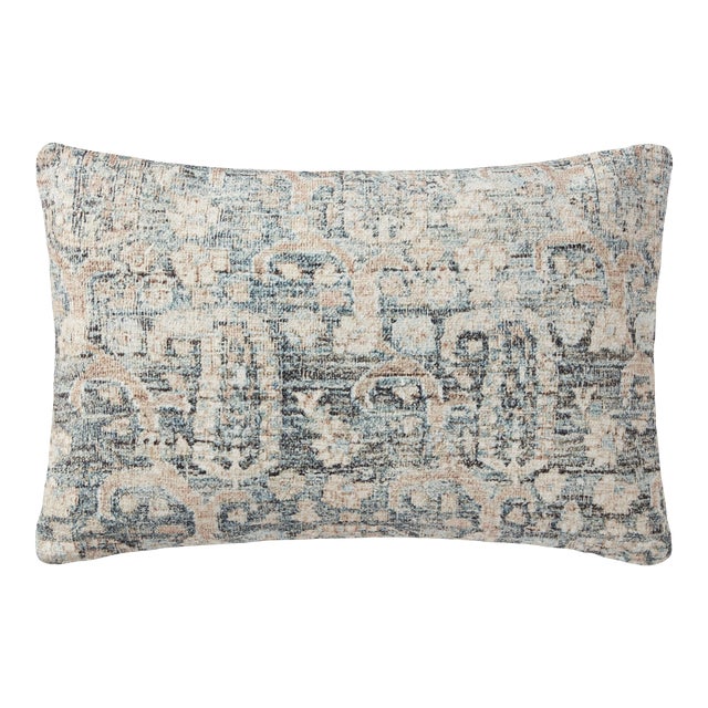 Amber Lewis x Loloi Humboldt Ocean / Clay 13" x 21" Cover Only Pillow For Sale